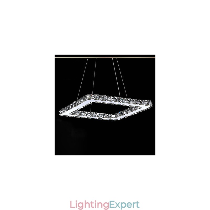 Modern Contemporary Crystal Electroplated Metal Chandelier