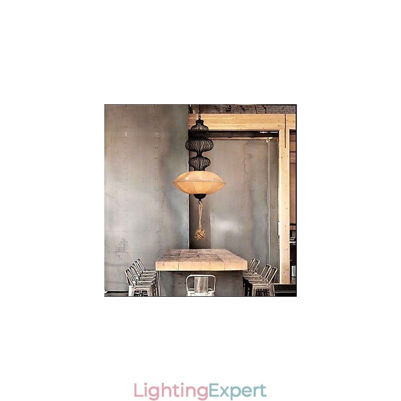 Nordic Retro Industrial Hemp Creative Birdcage Lamps