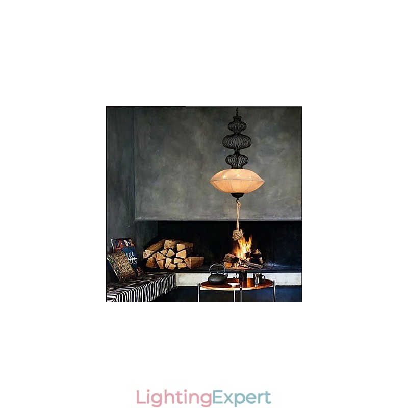 Nordic Retro Industrial Hemp Creative Birdcage Lamps