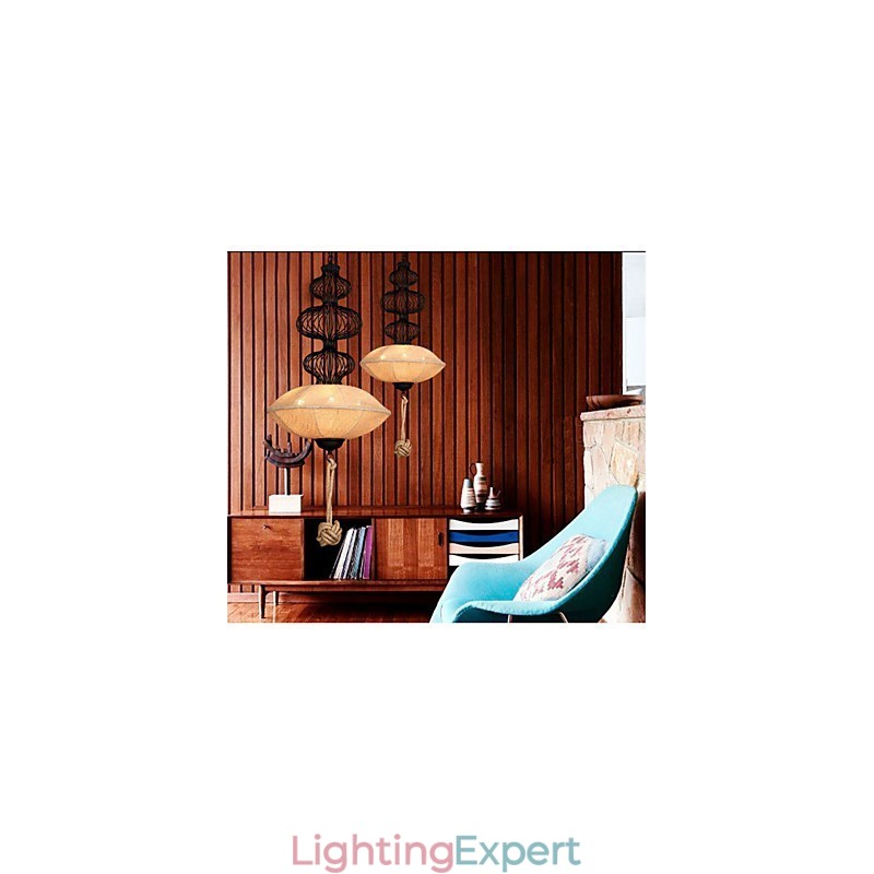 Nordic Retro Industrial Hemp Creative Birdcage Lamps