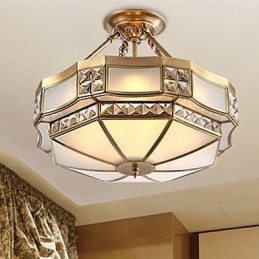 Traditional Classic Rustic Lodge Brass Metal Pendant Light