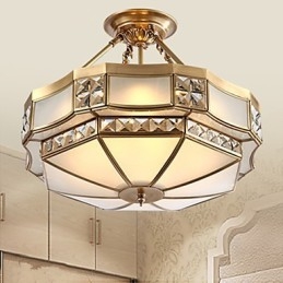 Traditional Classic Rustic Lodge Brass Metal Pendant Light