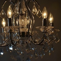 Traditional Classic Crystal Chrome Metal Chandelier