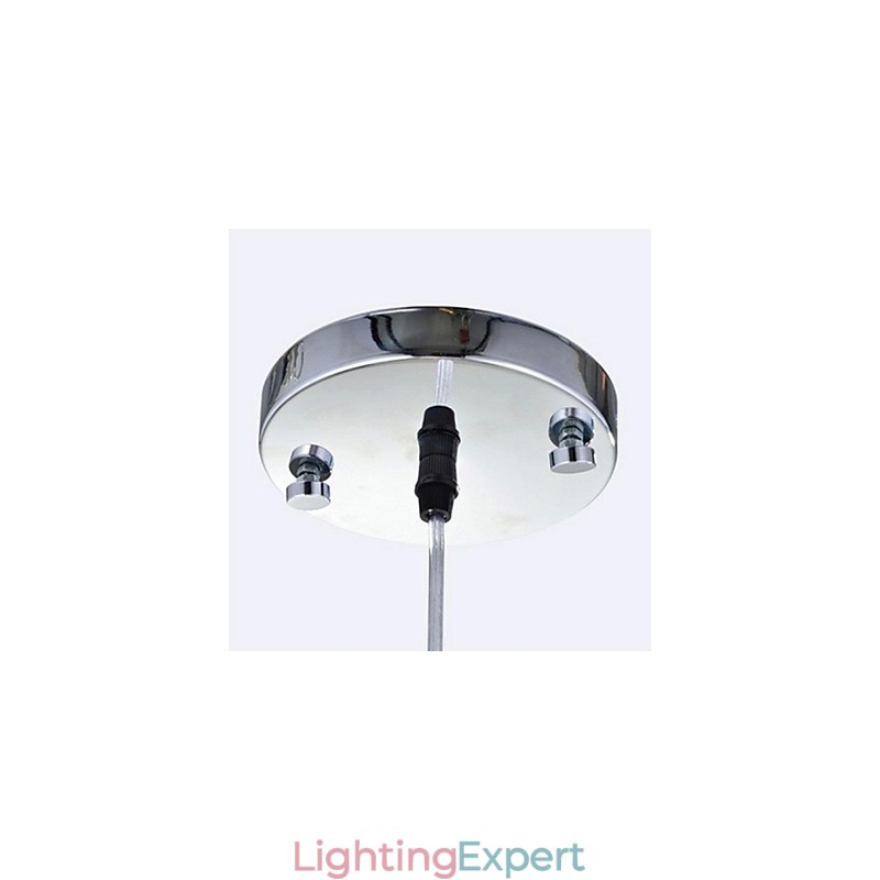 Modern Contemporary Crystal Chrome Metal Pendant Light