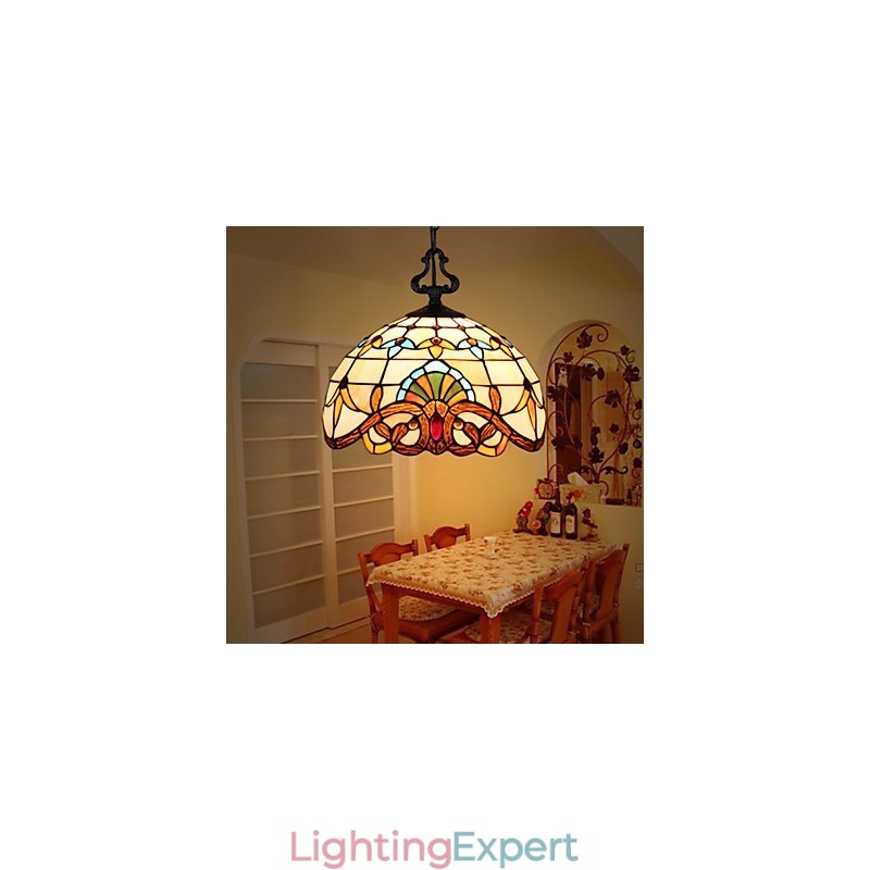 10 15㎡Chain Hoist 1 Meter European Pastoral Lamp Creative Art Glass Small Droplight