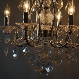 Traditional Classic Crystal Chrome Metal Chandelier