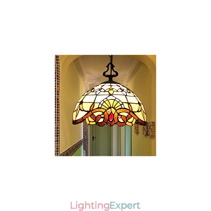 10 15㎡Chain Hoist 1 Meter European Pastoral Lamp Creative Art Glass Small Droplight