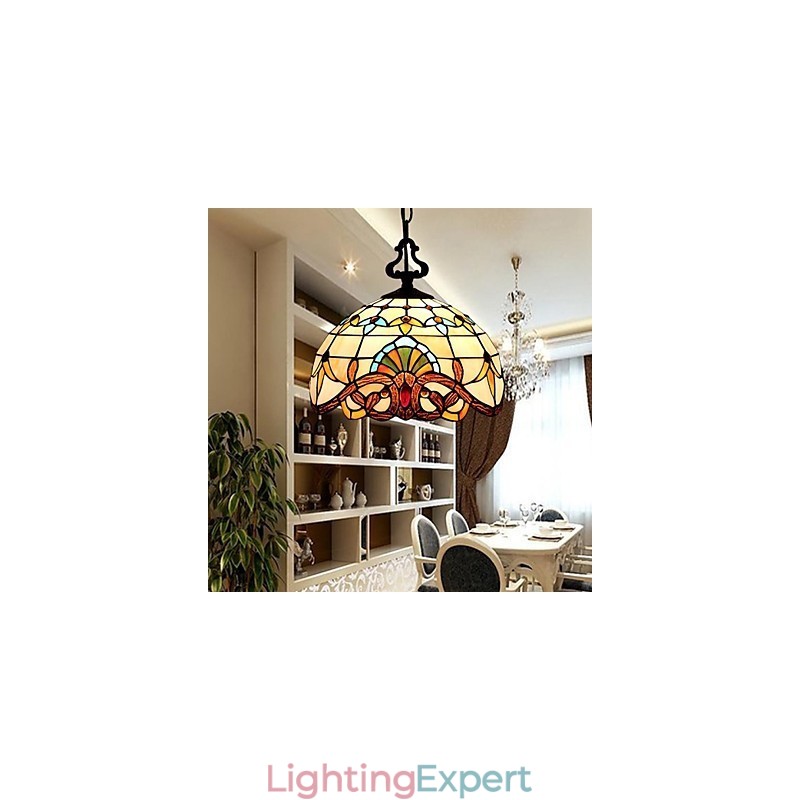 10 15㎡Chain Hoist 1 Meter European Pastoral Lamp Creative Art Glass Small Droplight