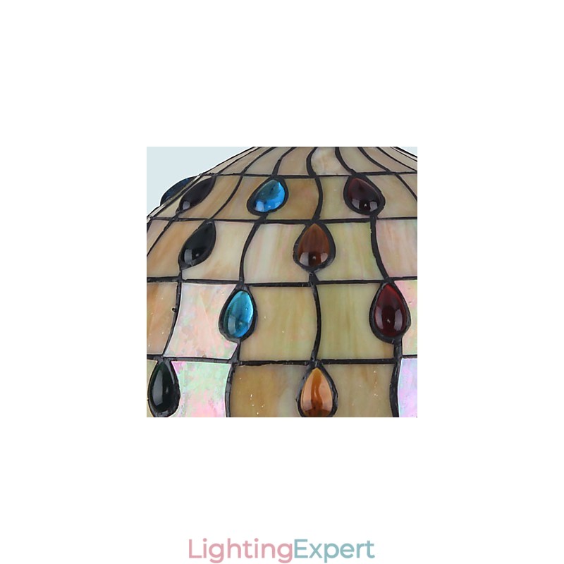 European Rural Creative Arts Stained Glass Chandelier Restoring Ancient Ways Lamp Light