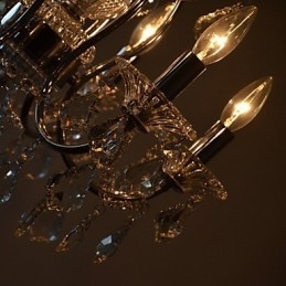 Traditional Classic Crystal Chrome Metal Chandelier