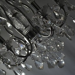 Traditional Classic Crystal Chrome Metal Chandelier