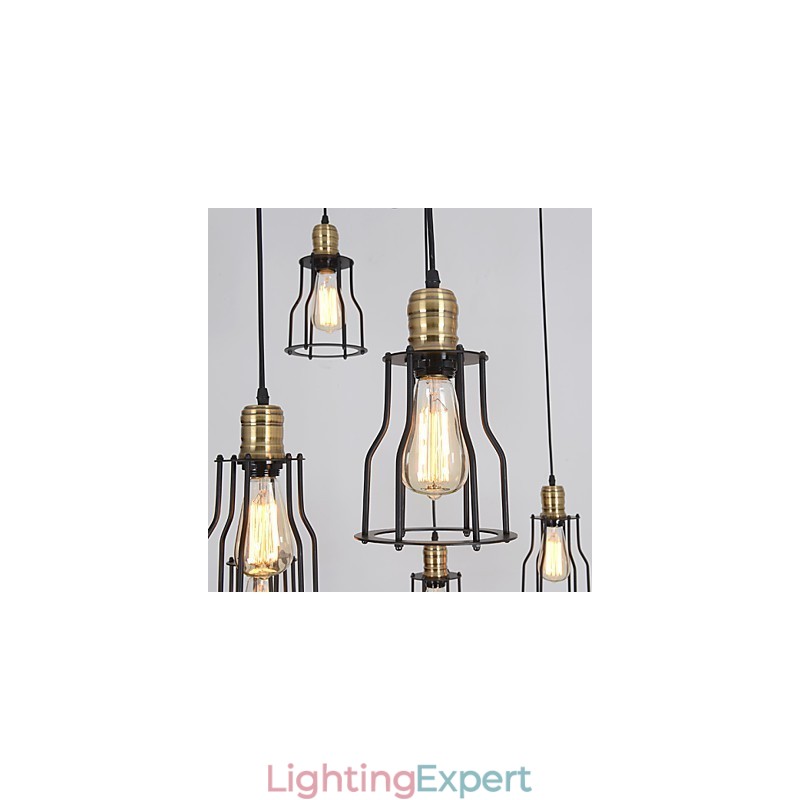 Vintage Edison Multiple Ajustable DIY Ceiling Lamp Light Pendant Lighting Chandelier Modern Chic Industrial Dining