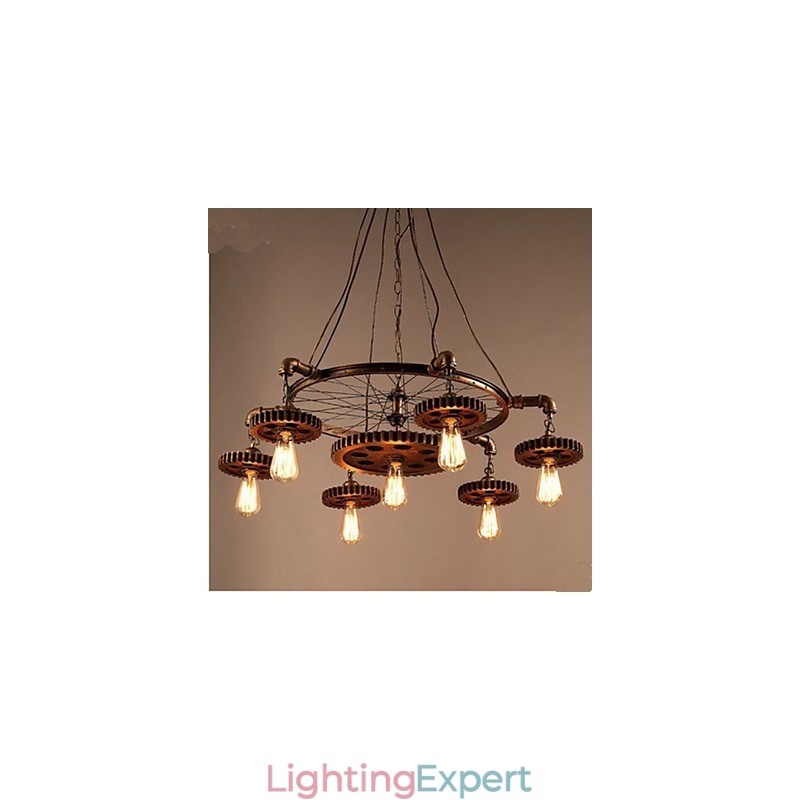 Creative Gear Of Retro Home Furnishing Iron Chandelier