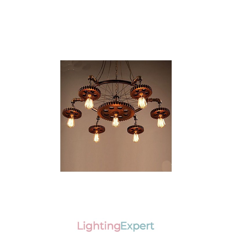 Creative Gear Of Retro Home Furnishing Iron Chandelier