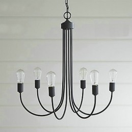 Country Painting Metal Chandelier