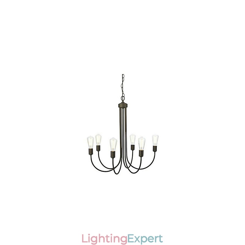 Country Painting Metal Chandelier