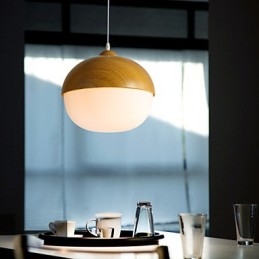 Nordic Contracted Mushroom Creative Nuts Single Head Glass Chandelier Lamp Light