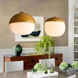 Nordic Contracted Mushroom Creative Nuts Single Head Glass Chandelier Lamp Light