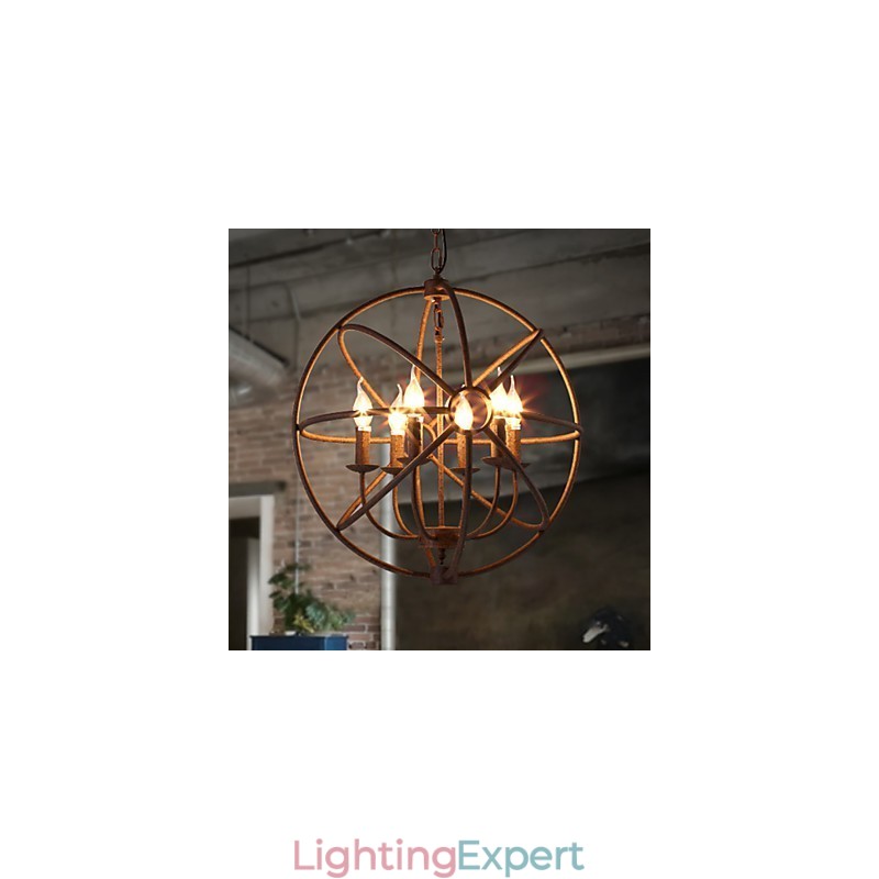Sitting Lights Nordic Country Wrought Iron American Retro Candle Chandelier The Black Chandelier