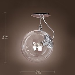 Modern Contemporary Globe Mini Style Anodized Pendant Light