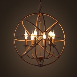 Sitting Lights Nordic Country Wrought Iron American Retro Candle Chandelier The Black Chandelier