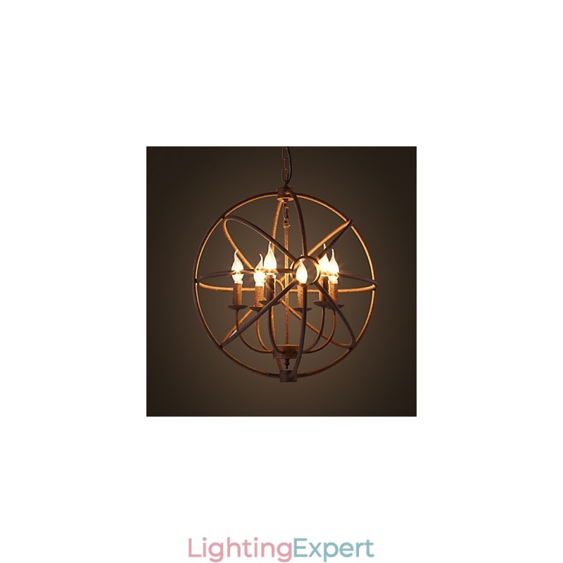 Sitting Lights Nordic Country Wrought Iron American Retro Candle Chandelier The Black Chandelier