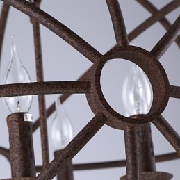 Sitting Lights Nordic Country Wrought Iron American Retro Candle Chandelier The Black Chandelier
