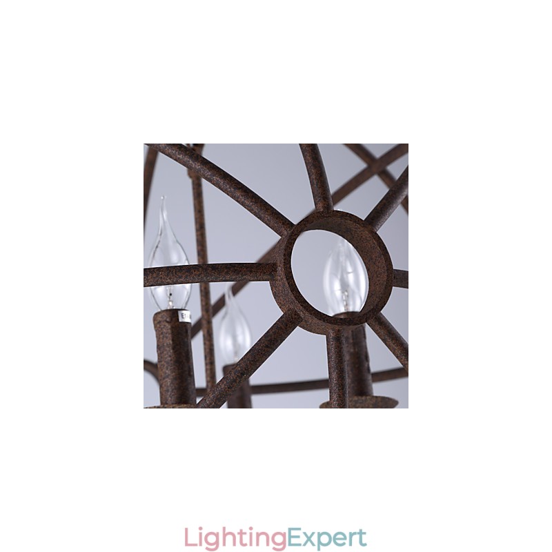 Sitting Lights Nordic Country Wrought Iron American Retro Candle Chandelier The Black Chandelier