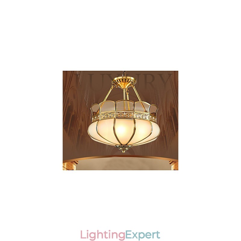 The Classical Copper Semi Ceiling lamp Copper Porch