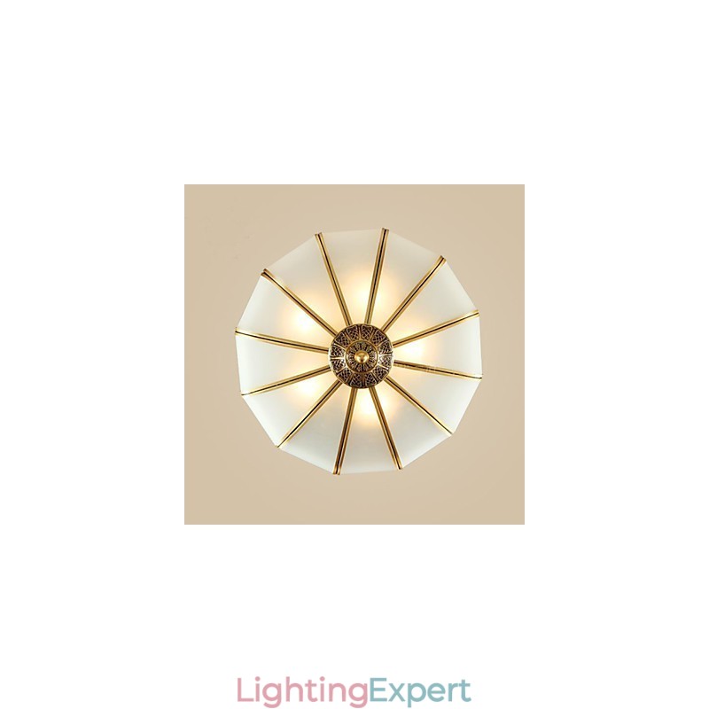 The Classical Copper Semi Ceiling lamp Copper Porch