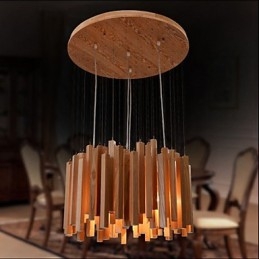 Hotel Engineering Wood Art Line Chandelier