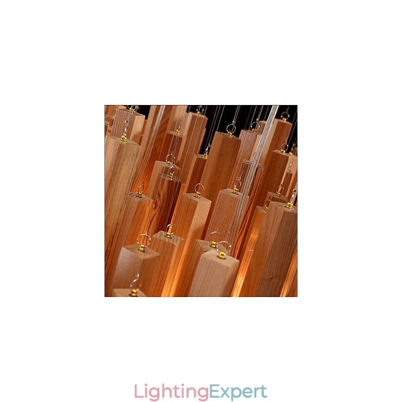 Hotel Engineering Wood Art Line Chandelier