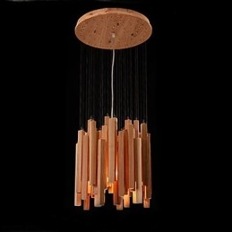 Hotel Engineering Wood Art Line Chandelier