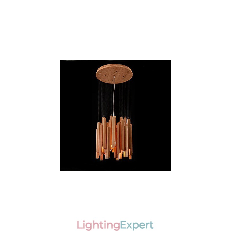 Hotel Engineering Wood Art Line Chandelier