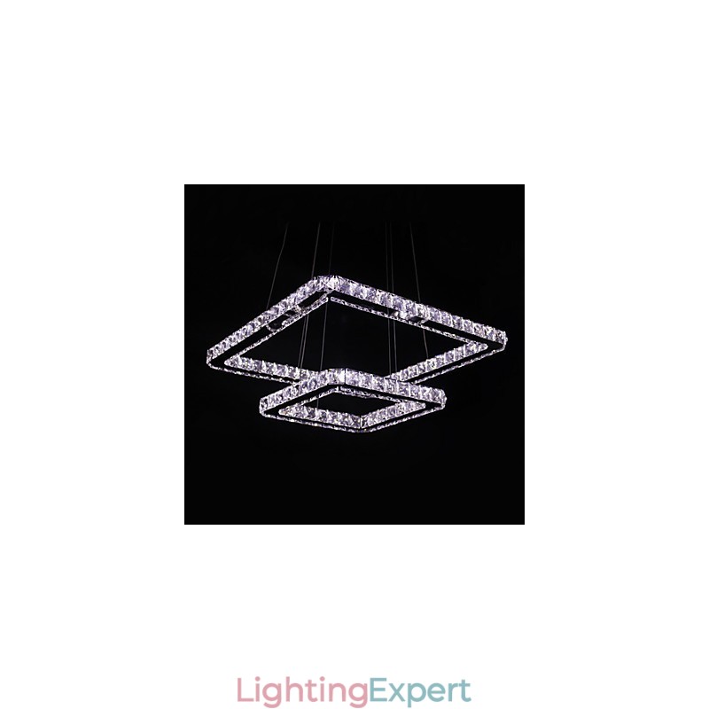 Modern Contemporary Crystal Metal Pendant Light