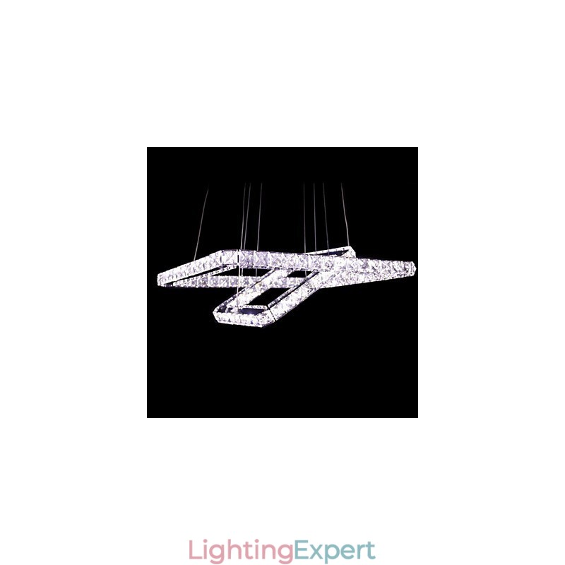 Modern Contemporary Crystal Metal Pendant Light