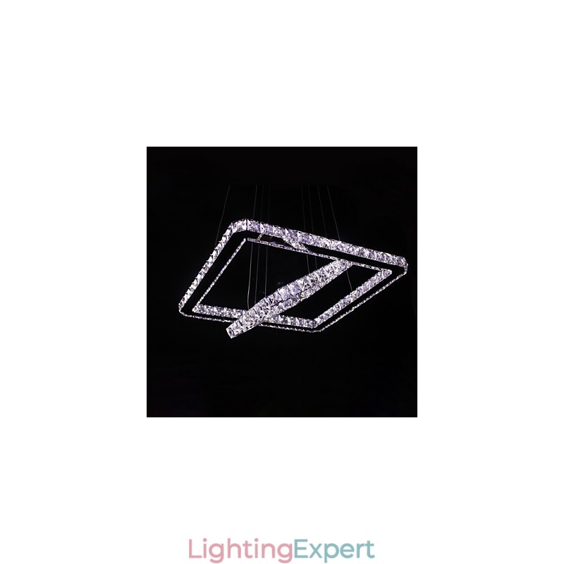 Modern Contemporary Crystal Metal Pendant Light