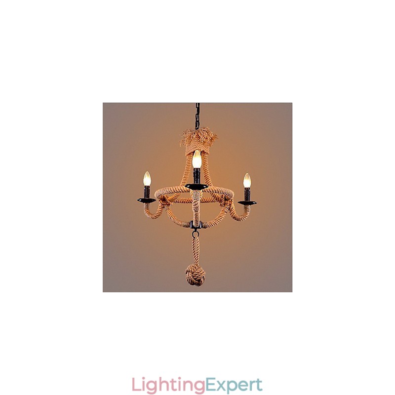 Traditional Classic Rustic Lodge Vintage Retro Country Painting Metal Chandelier