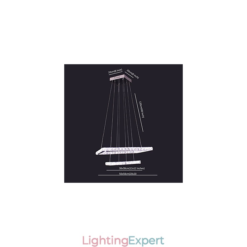 Modern Contemporary Crystal Metal Pendant Light