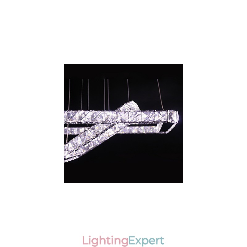 Modern Contemporary Crystal Metal Pendant Light