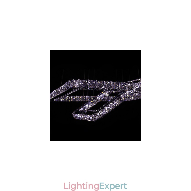 Modern Contemporary Crystal Metal Pendant Light