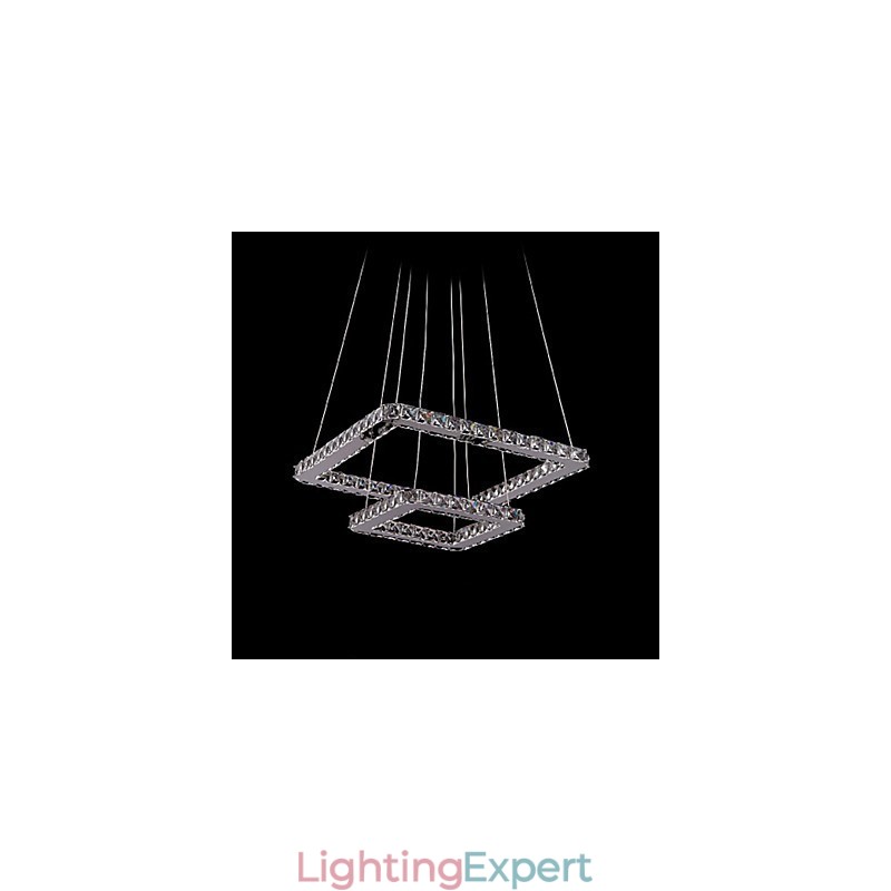 Modern Contemporary Crystal Metal Pendant Light