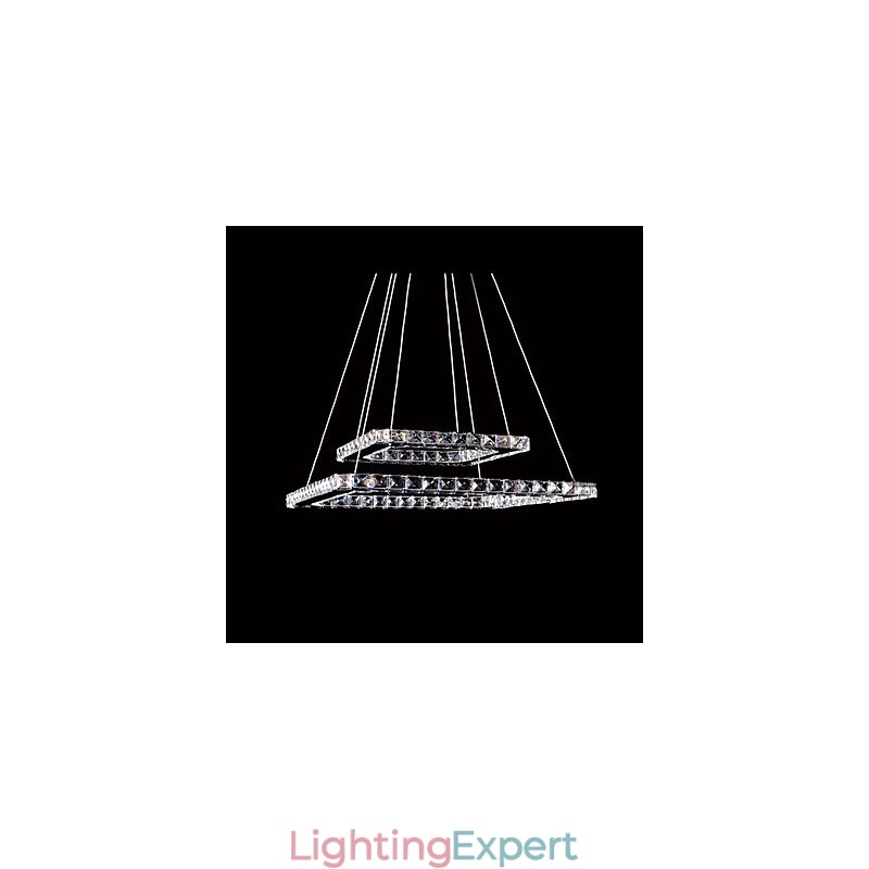 Modern Contemporary Crystal Metal Pendant Light
