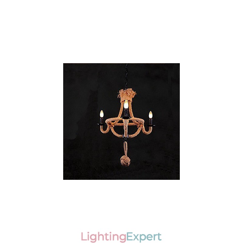 Traditional Classic Rustic Lodge Vintage Retro Country Painting Metal Chandelier