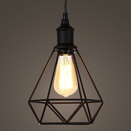 Amercian Small Steel Birdcage Pendant Vintage Retro DIY Drop Light Industrial Lighting Fixture for Home Decorate