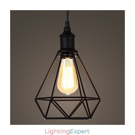 Amercian Small Steel Birdcage Pendant Vintage Retro DIY Drop Light Industrial Lighting Fixture for Home Decorate