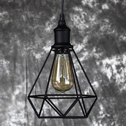 Amercian Small Steel Birdcage Pendant Vintage Retro DIY Drop Light Industrial Lighting Fixture for Home Decorate