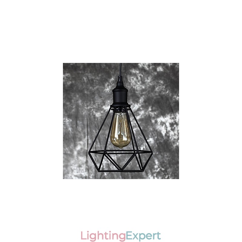 Amercian Small Steel Birdcage Pendant Vintage Retro DIY Drop Light Industrial Lighting Fixture for Home Decorate