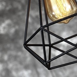Amercian Small Steel Birdcage Pendant Vintage Retro DIY Drop Light Industrial Lighting Fixture for Home Decorate