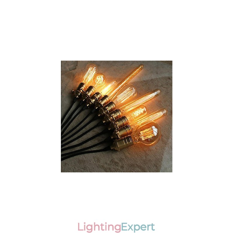 American Retro Minimalist Single Copper Chandelier Lamp